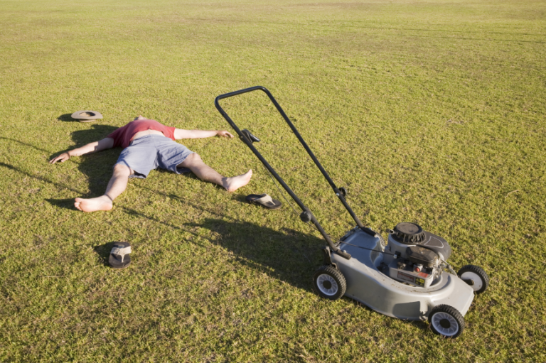 Landscaping lawn mowing lawnmower